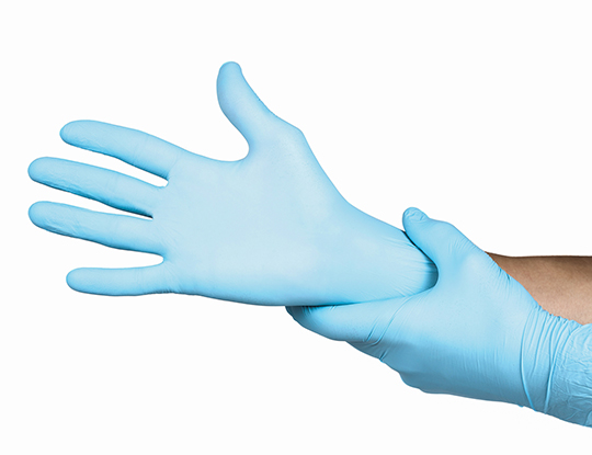 nitrile examination gloves