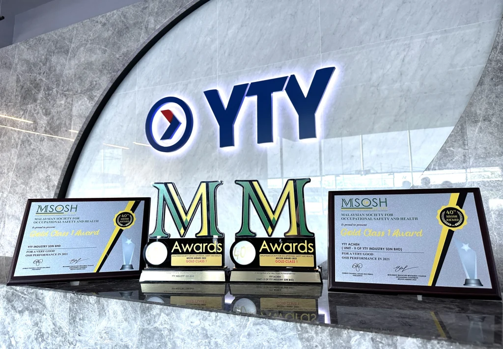 MSOSH Gold Class 1 awards received by YTY